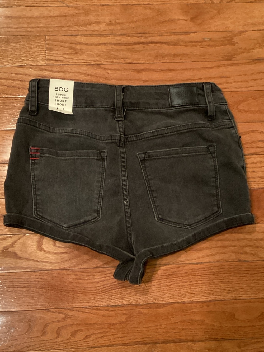 BDG Charcoal Black High-Rise Jean Shorts
